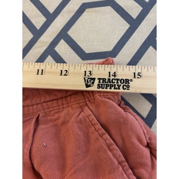 A New Day Pants M Linen Blend Terracotta Pull On Cropped Soft Girl Casual Travel - Picture 3 of 6